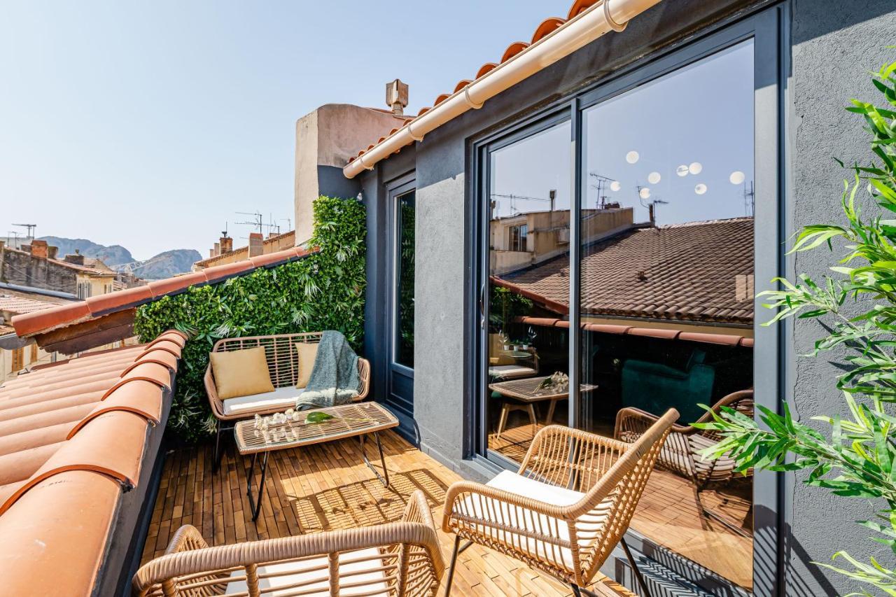 Loft En Ville - Duplex Terrasse Coeur Historique Avec Vue Degagee & Parking Souterrain Offert Ла-Сьота Экстерьер фото