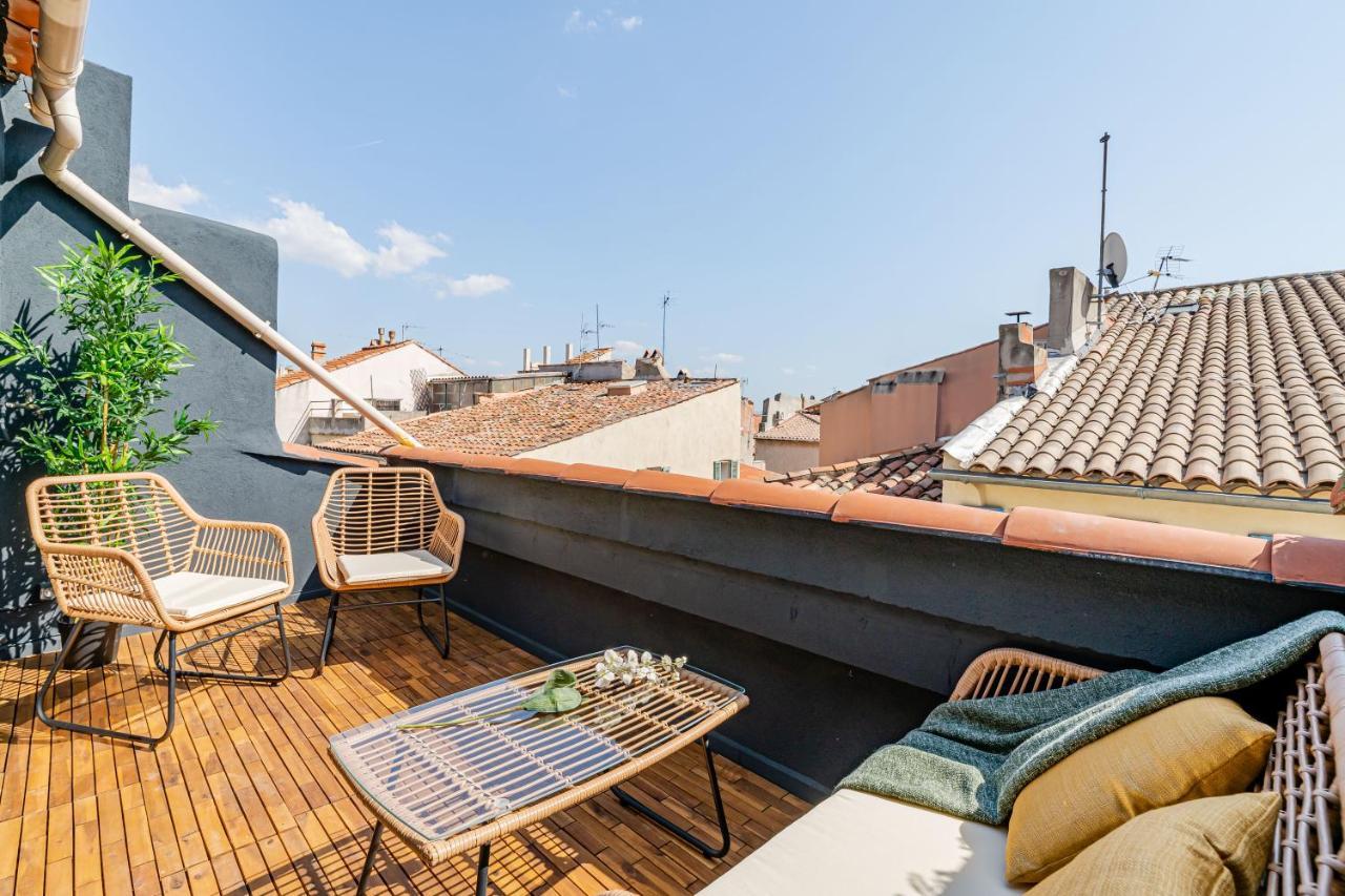 Loft En Ville - Duplex Terrasse Coeur Historique Avec Vue Degagee & Parking Souterrain Offert Ла-Сьота Экстерьер фото